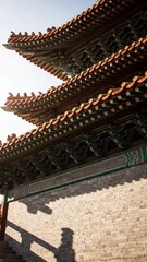 Wall Mural - Pagoda Eave Shadow Dance