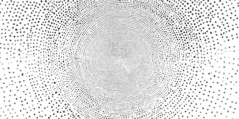 Wall Mural - Circular starburst explosion texture. Distressed uneven grunge background. Abstract vector illustration. Overlay to create interesting effect and depth. Isolated on white background.