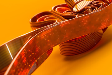 3D gradient light flow creates smooth abstract motion