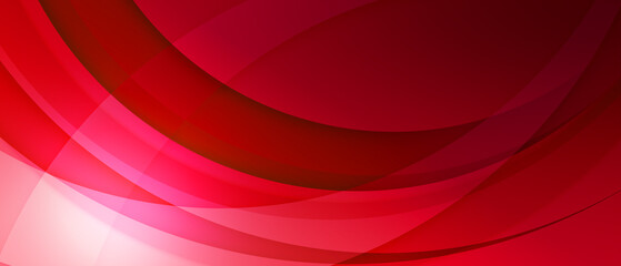 Wall Mural - Abstract red gradient curve horizontal banner background