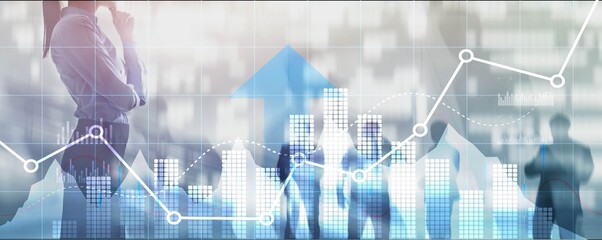 Wall Mural - Business intelligence marketing finance management. Mixed Media