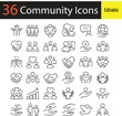 © MuhammadAfzal - Community Icons 36 items – People, Social Group, Connection, and Unity Symbols in Vector Style