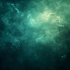 Canvas Print - Dark Green and Blue Glowing Gradient Background with Grainy Texture