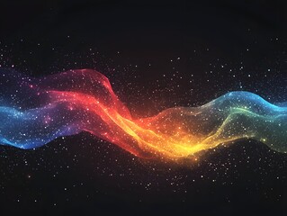 Canvas Print - Vibrant Abstract Gradient Background with Blue, Red, and Yellow Hues
