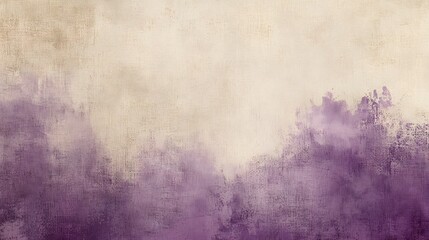 Canvas Print - Soft Purple and Beige Pastel Gradient Background with Grainy Texture