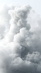 Wall Mural - Realistic White Fog in Slow Motion Creating Atmospheric Effects