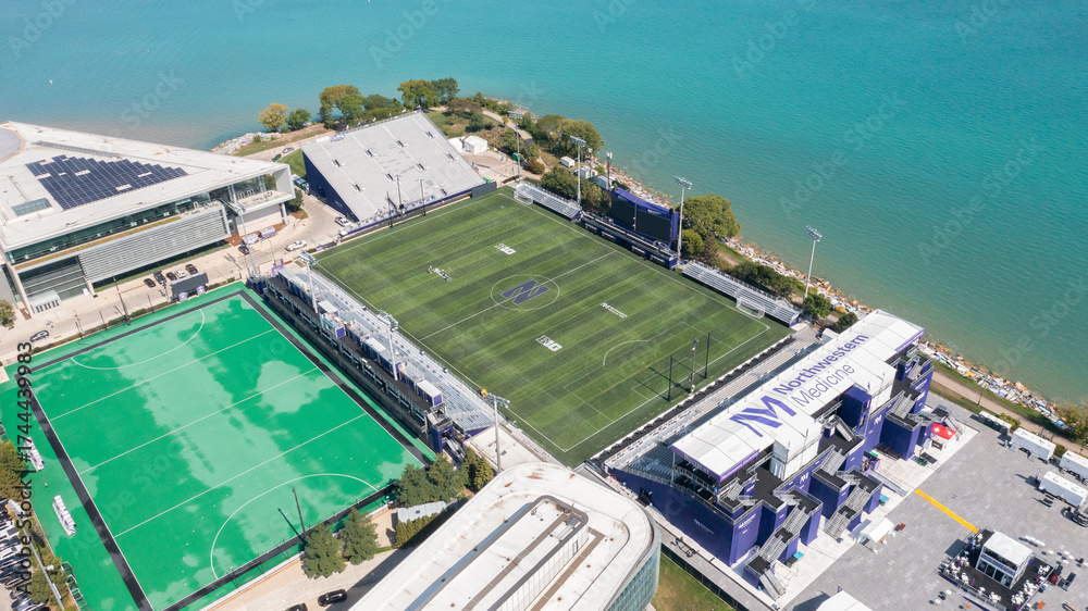 Evanston, IL, USA - September 18, 2025: Northwestern Medicine Field at