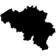 © Gary Riegel - Editable detailed black vector silhouette of the country of Belgium.
