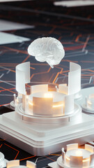 AI concept shown through a technological brain design