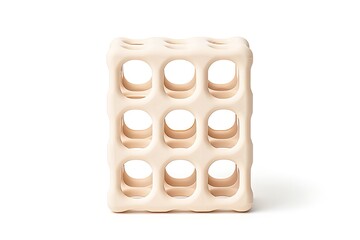 Molded beige plastic lattice structure high resolution picture