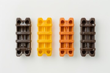 Rectangular technical plastic form with gaps high resolution picture