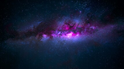 Purple space stars, view of star field at night, Milky way galaxy with stars and space dust in the universe