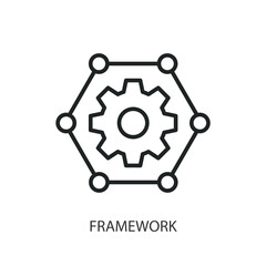 Framework thin line vector icons.
