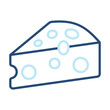 © Ponisih - Cheese Icon Color Outline Style. Vector Illustration Design