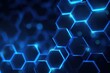 © Iftikhar alam - Futuristic glowing hexagonal design creates a dynamic atmospheric background ideal for technological themes and digital art