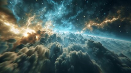 Wall Mural - Nebula Space Art Cosmic Clouds Galaxy Universe Fantasy