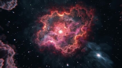 Wall Mural - Heart Nebula Space Cosmic Cloud Galaxy Universe Love Concept