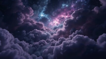 Wall Mural - Nebula Clouds Galaxy Sky Cosmic Dreamscape Abstract Space Art