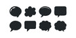 © Maestro - Collection of various black speech bubble shapes and sizes