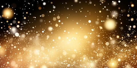 Wall Mural - Elegant Gold Glitter Bokeh Overlay with Smooth Sparkling Effect for Festive Celebrations and Events