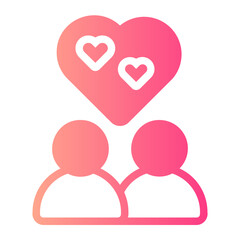Wall Mural - couple gradient icon