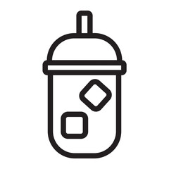 Wall Mural - soft drink line icon