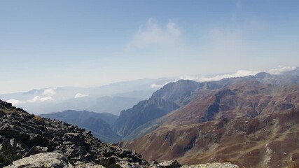 Wall Mural - Short timelapse of thin clouds on top of Kosovos highest mountain. The Gjeravica.