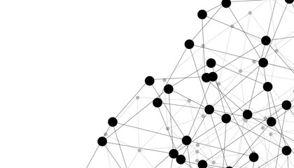 Abstract technology dot and line connection digital hi tech design concept background. Space for text. Vector illustration