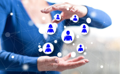 Wall Mural - Concept of social network