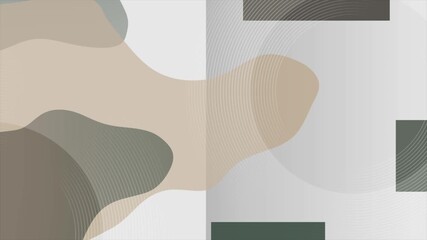 Wall Mural - grey and khaki abstract minimal geometric background. seamless looping motion design. video animatio