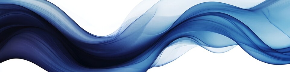 Canvas Print - Abstract Blue Flow Dynamic Swirl Design Backdrop on White Background with Liquid Motion Texture