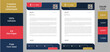 © Jahid Creates - Letterhead Templete red, blue, gold