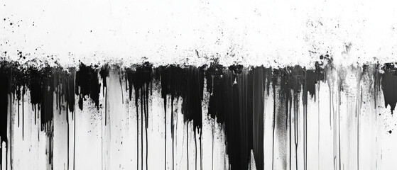 Wall Mural - An abstract texture with black streaks on a white background conveys chaos and dynamism, suitable for design projects.