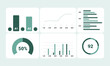 © Masud - Modern Dashboard UI Kit for Data Visualization and Analytics UI, GUI template (graphic, data, charts, infographics and diagrams) in flat style. Analytics admin dashboard