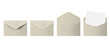 © arturaliev - Realistic blank envelope,open,closed and with letter
