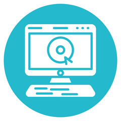 Wall Mural - Online Content icon vector image. Can be used for Seo and Web.