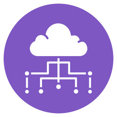 Wall Mural - Cloud Network icon vector image. Can be used for Seo and Web.