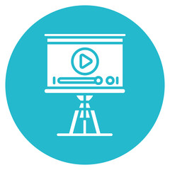 Wall Mural - Video Lecture icon vector image. Can be used for Online Education.