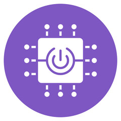 Wall Mural - Integrated Circuit icon vector image. Can be used for Electric Circuits.