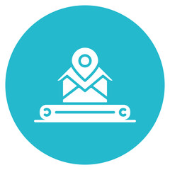 Wall Mural - Address icon vector image. Can be used for Contact Us.