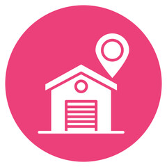 Wall Mural - Warehouse Location icon vector image. Can be used for Warehouse.
