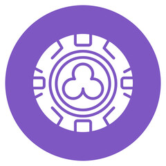Wall Mural - Poker Chips icon vector image. Can be used for Casino.