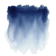 Wall Mural - Watercolor ethereal gradient wash with navy and white hues on transparent surface