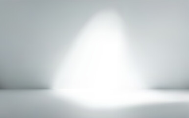 Wall Mural - white room with natural light shadow on the wall. abstract sunlight studio backdrop.