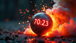 © Aliah - A bomb with the time 70:23 on it is exploding