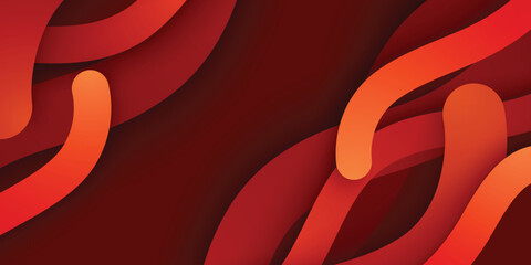 Wall Mural - Red abstract background with swirling light waves gradient color, a modern digital art concept for vector wallpaper design