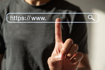 Sticker - https address. internet search concept