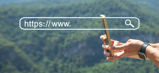 Sticker - https address. internet search concept