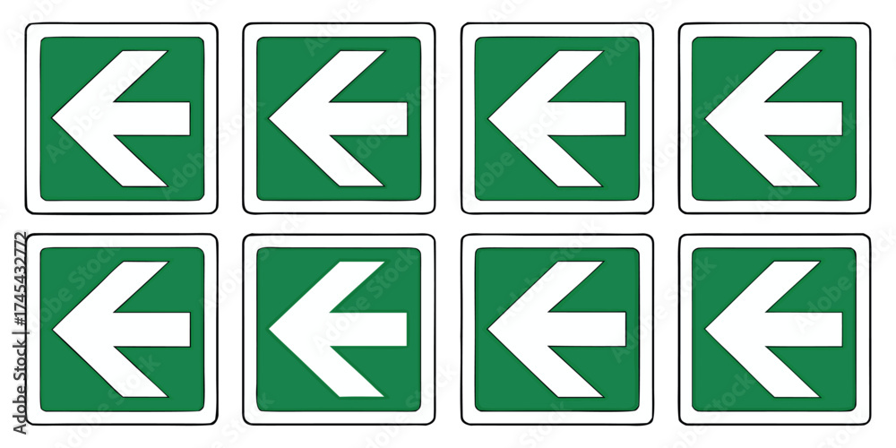 Navigate Safely Arrow Symbols For Wayfinding And Direction, Ensuring ...