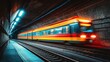 © zalfa_std98 - Fast train zipping through dark tunnel